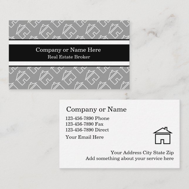 Classy Real Estate Business Cards (Front/Back)
