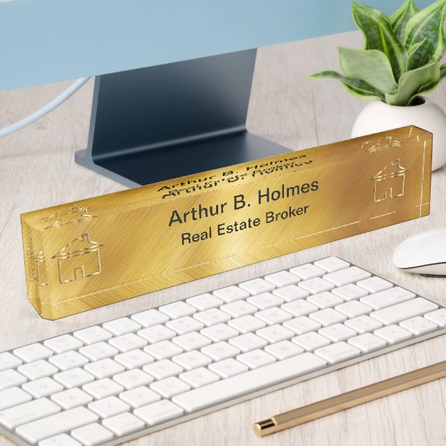 Classy Real Estate Executive Desk Name Plates
