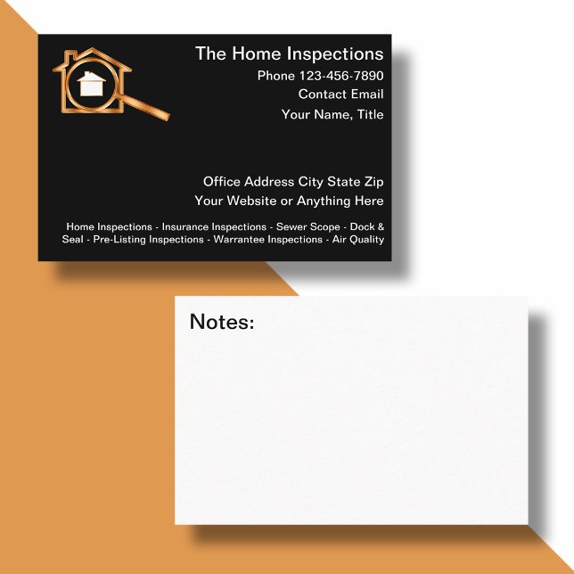 Classy Real Estate Home Inspections Business Cards (Creator Uploaded)