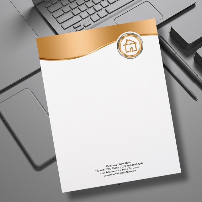 Classy Real Estate Letterhead Stationary Template (Creator Uploaded)