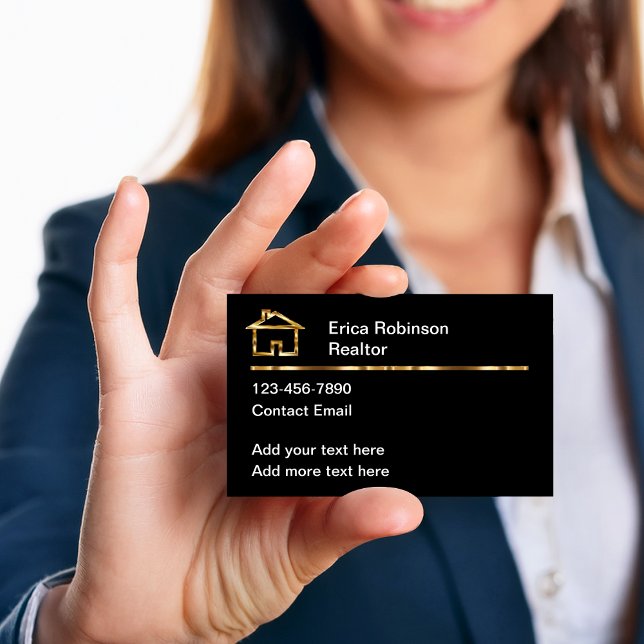 Classy Real Estate Sales Agent Business Cards (Creator Uploaded)