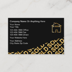 Classy Real Estate Sold Business Cards