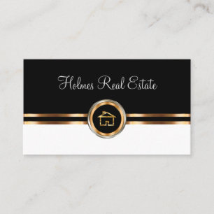 Classy Real Estate Themed Business Cards