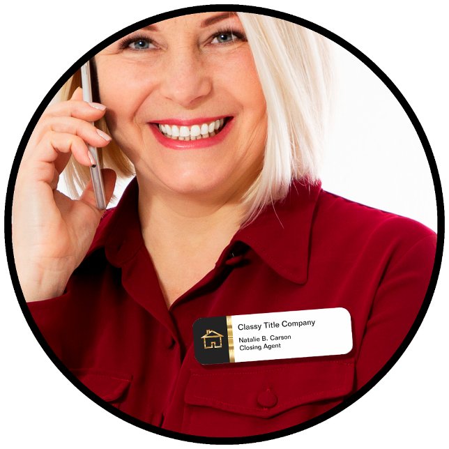 Classy Real Estate Title Company Name Tag (Creator Uploaded)