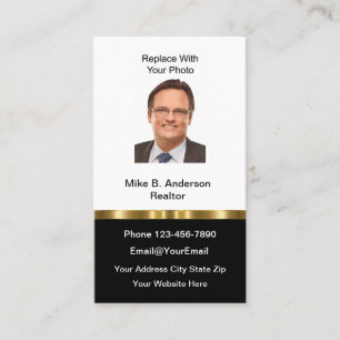Classy Realtor Photo Business Cards