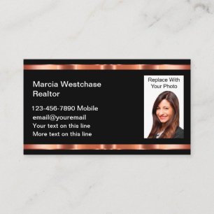 Classy Realtor Photo Template Business Cards