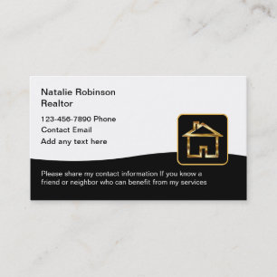 Classy Realtor Real Estate Business Cards