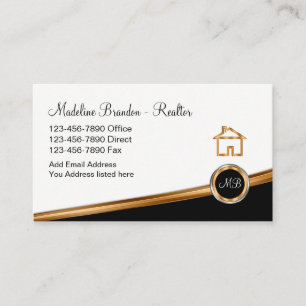 Classy Realtor Real Estate Theme Business Card