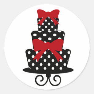 Classy Red & Black Stickers