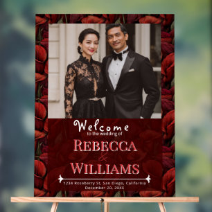 Classy Red Calla Lilies Inspired Traditional  Acrylic Sign