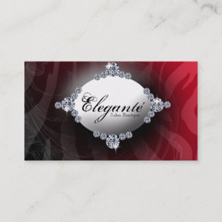 Classy red design business card