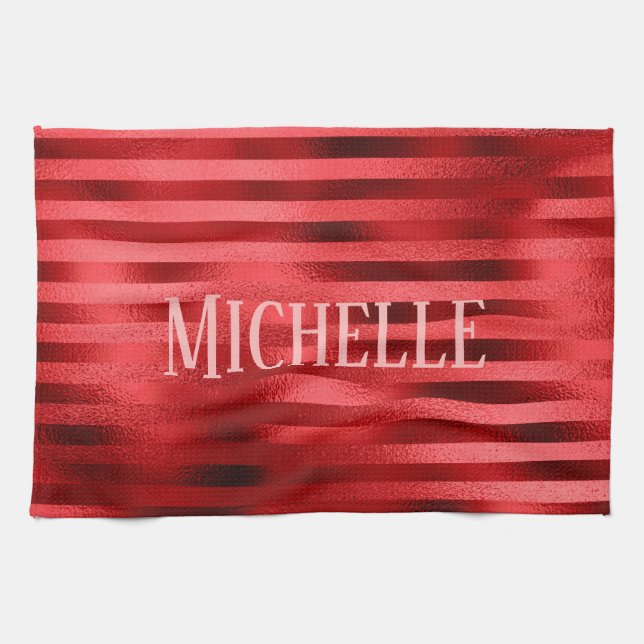 Classy red tea towel (Horizontal)
