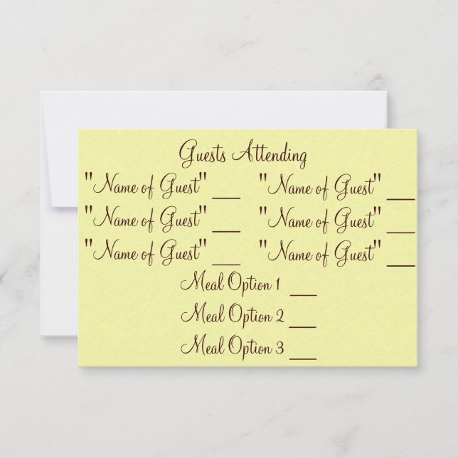 Classy Redneck RSVP Card (Front)