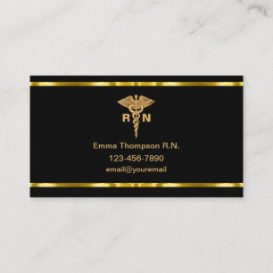 Classy Registered Nurse Medical Business Cards