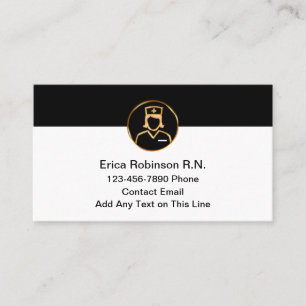 Classy Registered Nurse Simple Business Cards