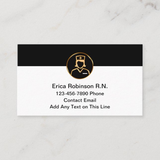 Classy Registered Nurse Simple Business Cards (Front)
