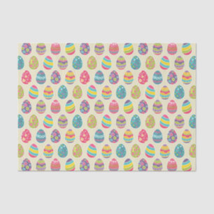 Classy Retro Easter Eggs Happy Easter Day Tissue Paper