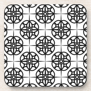 Classy Retro Vibe Geometric Pattern Coaster