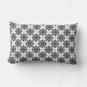 Classy Retro Vibe Geometric Pattern Lumbar Cushion
