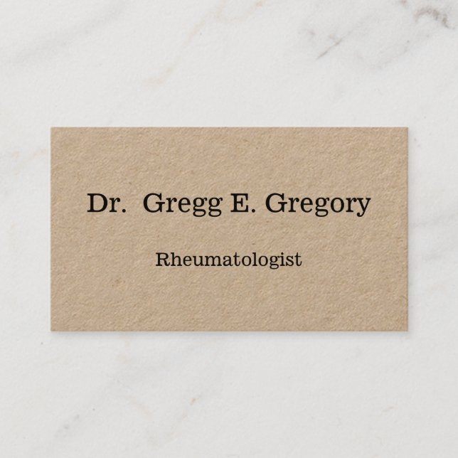 Classy Rheumatologist Business Card (Front)