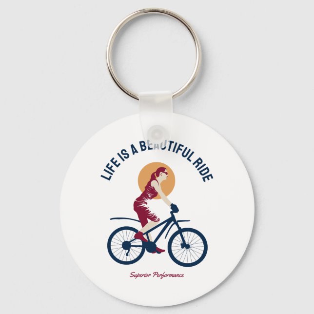 Classy Rider - Life is a Beautiful Ride Key Ring (Front)