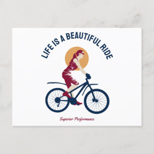 Classy Rider - Life is a Beautiful Ride Postcard
