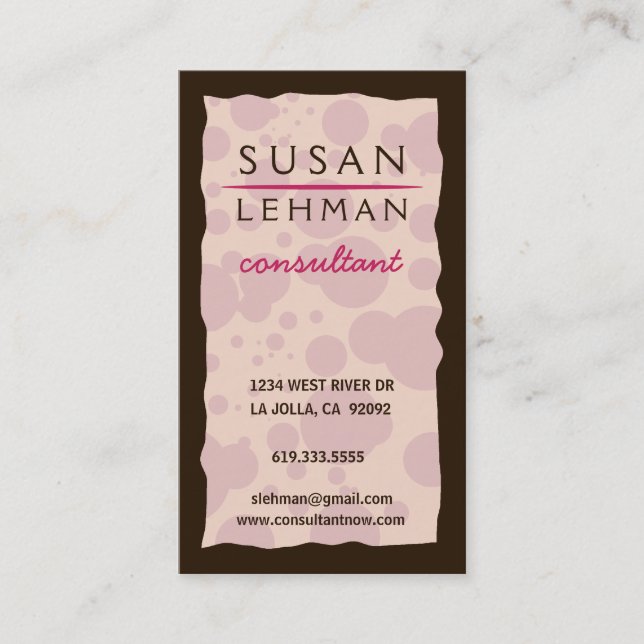 Classy Ripped Edge Business Card (Front)