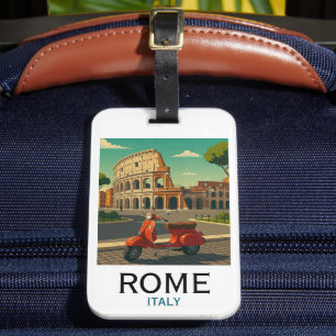 Classy Rome Italy Colosseum Vintage Travel Luggage Tag