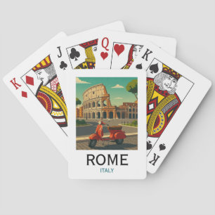 Classy Rome Italy Colosseum Vintage Travel Playing Cards