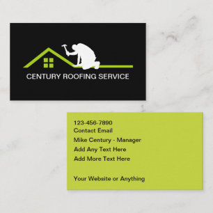 Classy Roofing And Construction Business Cards