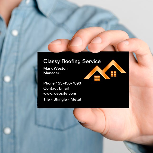 Classy Roofing Construction Business Cards (Creator Uploaded)