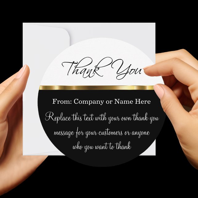Classy Round Thank You Cards With Envelopes (Creator Uploaded)