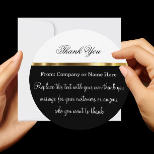 Classy Round Thank You With Envelopes Card