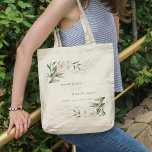 Classy Rustic White Greenery Floral Bunch Wedding Tote Bag<br><div class="desc">If you need any further customisation please feel free to message me on yellowfebstudio@gmail.com.</div>