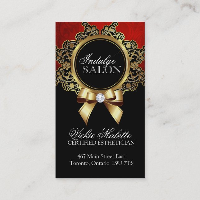 Classy Salon and Spa Business Cards (Front)
