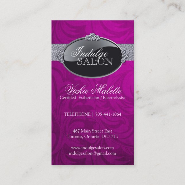 Classy Salon and Spa Business Cards (Front)