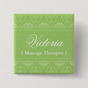 Classy Salon and Spa Name Tag 15 Cm Square Badge