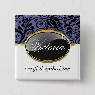 Classy Salon Name Tag 15 Cm Square Badge