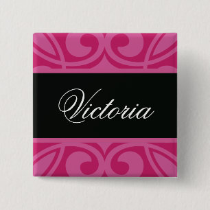Classy Salon Name Tag 15 Cm Square Badge
