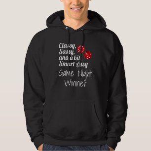 Classy Sassy And A Bit Smart Assy Game Night Winne Hoodie