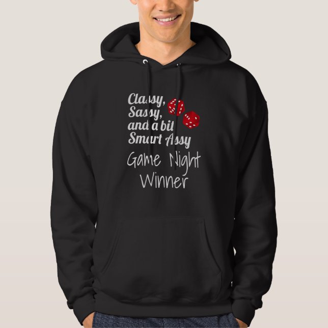 Classy Sassy And A Bit Smart Assy Game Night Winne Hoodie (Front)