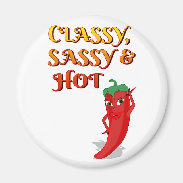 Classy Sassy And Hot Pepper Diva Magnet (Front)