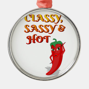 Classy Sassy And Hot Pepper Diva Metal Tree Decoration