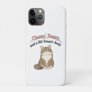 Classy, Sassy & Smart-Assy Cat Design Case-Mate iPhone Case