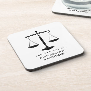Classy Scales of Justice Law Gifts Coaster