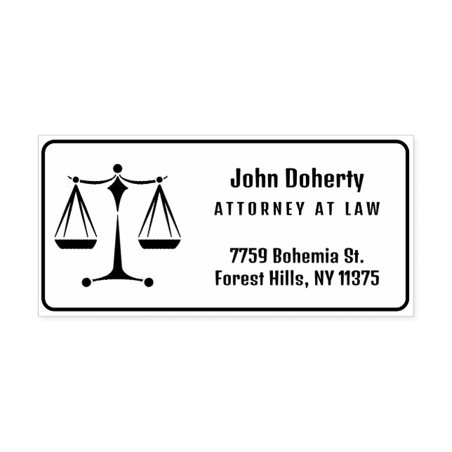 Classy Scales of Justice | Law Office Self-inking Stamp (Design)