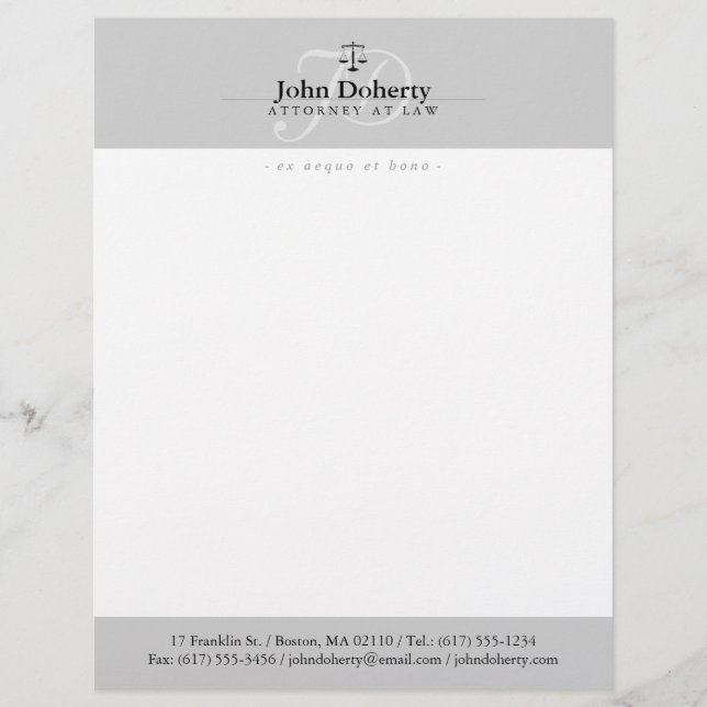 Classy Scales of Justice | Professional Letterhead Template (Front)