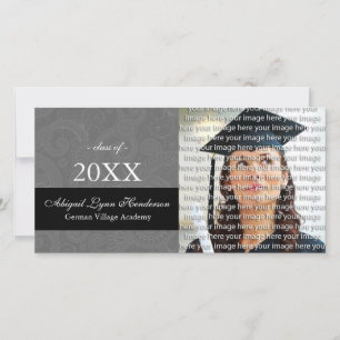 Classy School Graduation Photo Announcement Cards