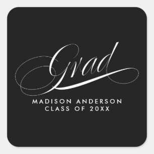 Classy Script Grad Party Envelope Seal