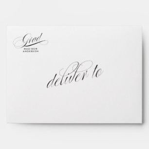 Classy Script Graduation Envelopes